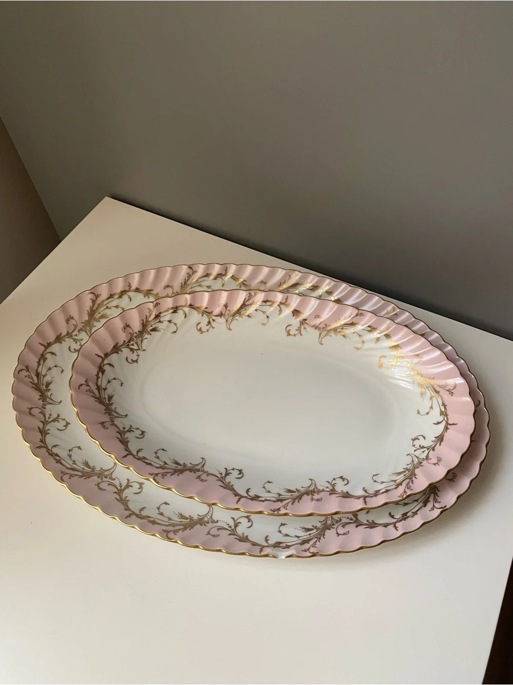 Royal Bayreuth Germany set of two oval platters